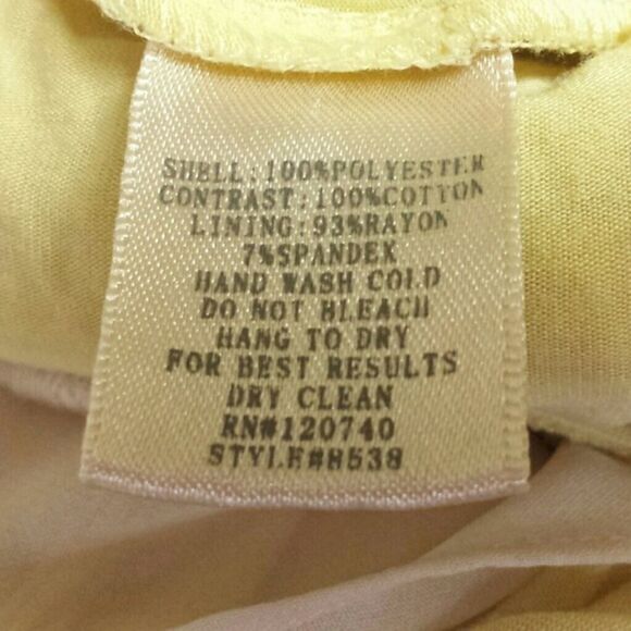 VINTAGE Addie Yellow Crochet Drop Waist Dress - Picture 10 of 10